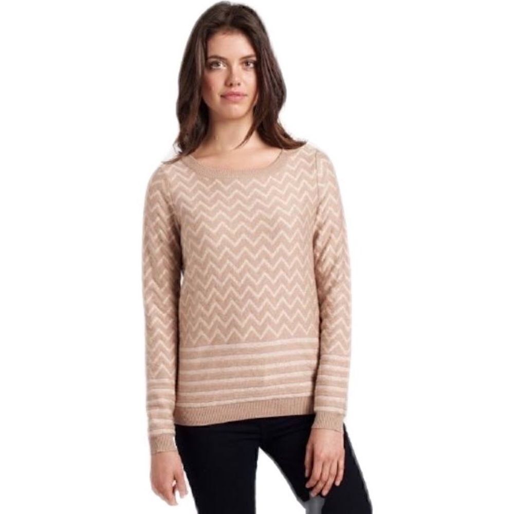 Joie Hideaki Chevron Cashmere blend Crew neck Sweater XS